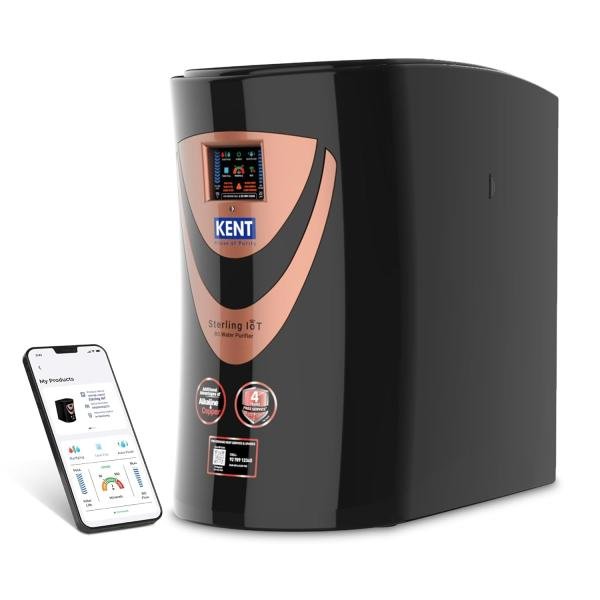 KENT Sterling IoT Under the Counter RO Water Purifier| RO+UV+UF+Alkaline+Copper+TDS Control | IoT Enabled | Fully Automatic
