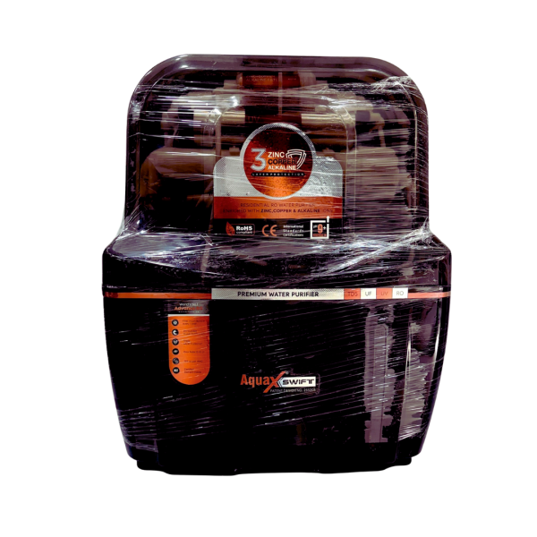 Aquaxswift RO UV TDS Copper Zinc Alkaline Water Purifier – Black