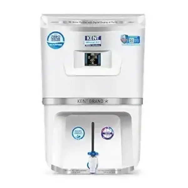 KENT Grand Star RO Water Purifier | 4 Years Free Service | Multiple Purification Process | RO + UV + UF + TDS Control + UV LED Tank | 9L Tank | 20 LP