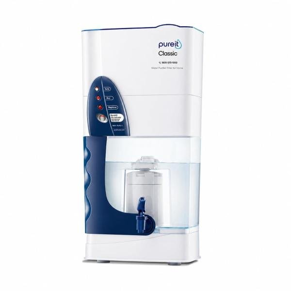 Pureit Classic 23 L Gravity Based Water Purifier | Activated Carbon Filtration | No Electricity Required | Multi-Stage Purification: