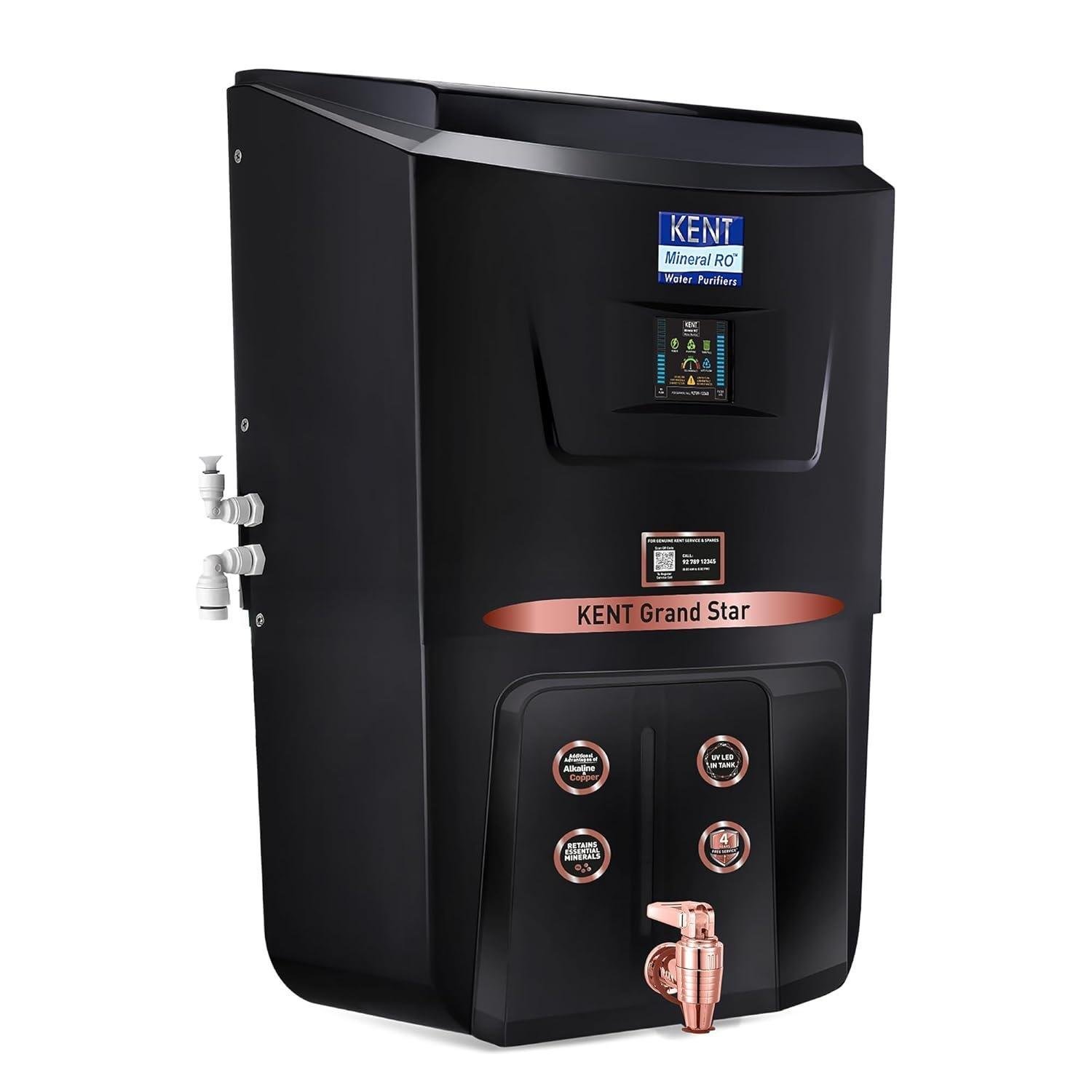 KENT Grand Star RO Water Purifier | RO+UV+UF+TDS Control+Alkaline+Copper+UV in Tank