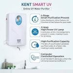 KENT 11138 Smart UV | 4 Stage Smart Online UV Water Purifier | Wall Mountable | High Purification Upto 60 L/hr