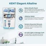 KENT Elegant Alkaline RO Water Purifier | 4 Years Free Service | Multiple Purification Process | RO + UF + Alkaline + TDS Control + UV LED Tank |