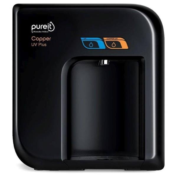 Hindustan Unilever Pureit WCUV500, Copper UV Plus Water Purifier,Advanced 4 Stage Purification, Mineral Essence Technology, Black